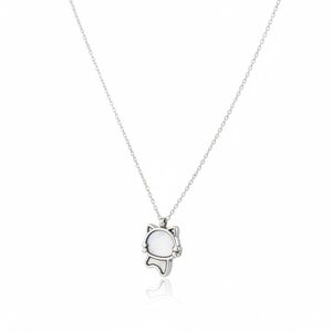 Silver Cat Pendant Necklace